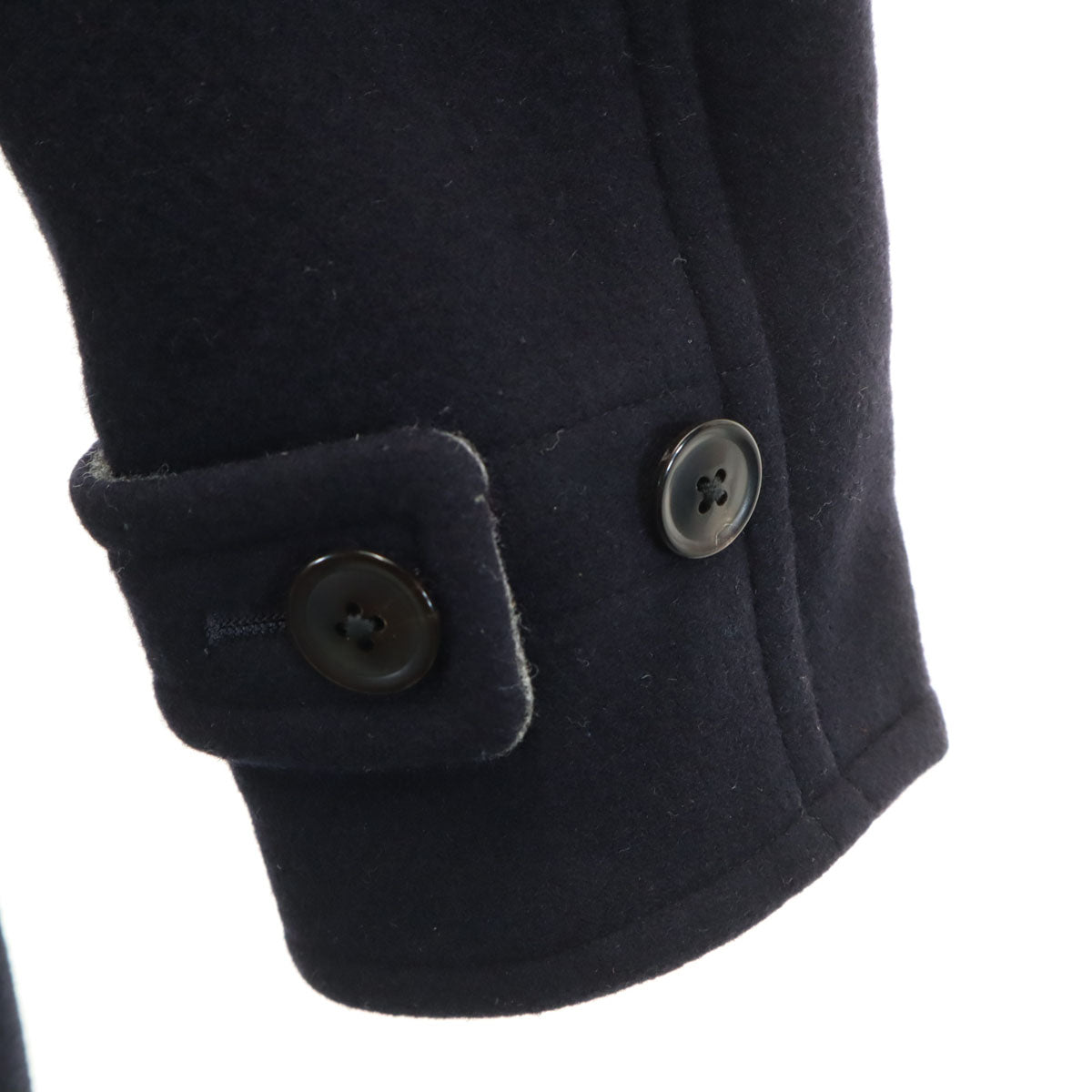 SCYE BASICS サイベーシックス メルトン ダッフルコート 38 ネイビー レディース