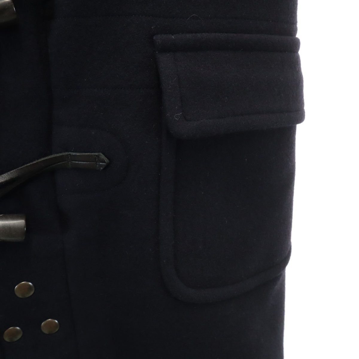 SCYE BASICS サイベーシックス メルトン ダッフルコート 38 ネイビー レディース