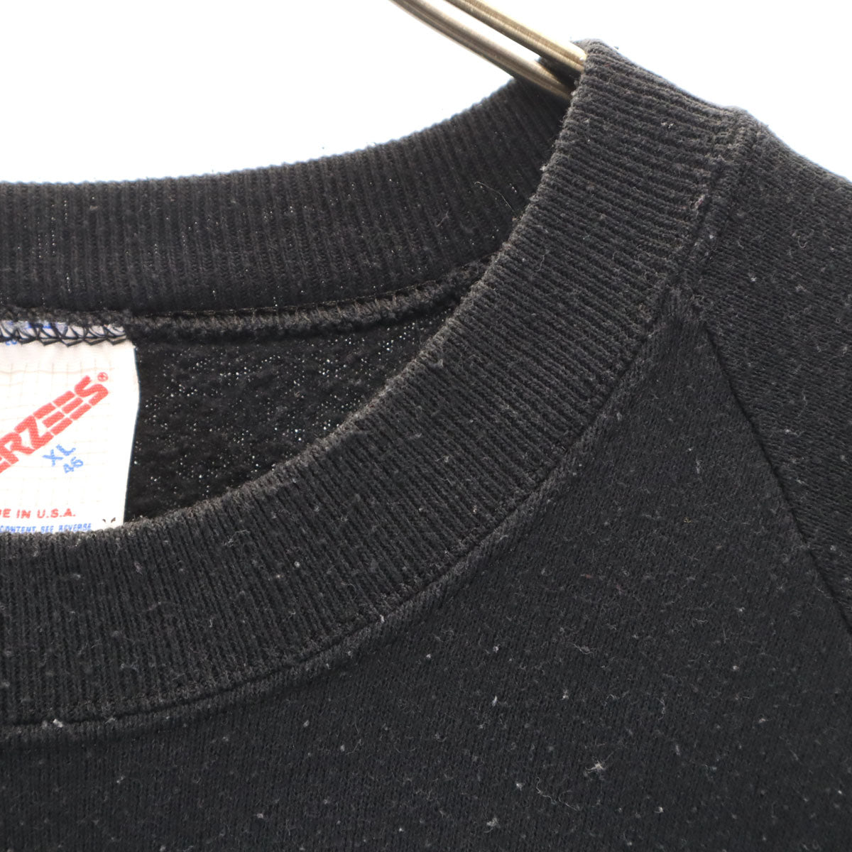 JERZEES ジャージーズ 80s USA製 ヴィンテージ アニマル柄 長袖 スウェット トレーナー XL ブラック 裏起毛 狼 メンズ