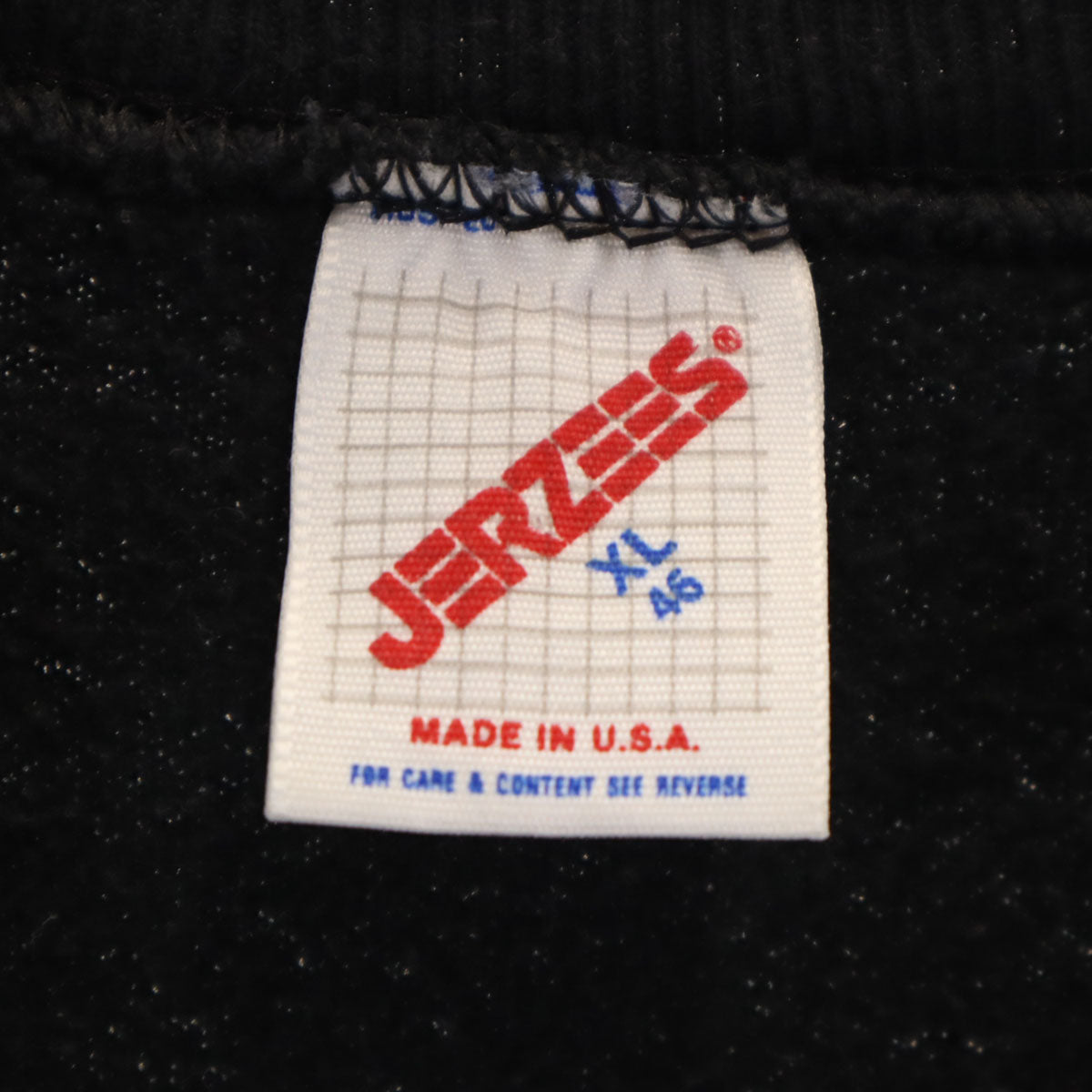 JERZEES ジャージーズ 80s USA製 ヴィンテージ アニマル柄 長袖 スウェット トレーナー XL ブラック 裏起毛 狼 メンズ