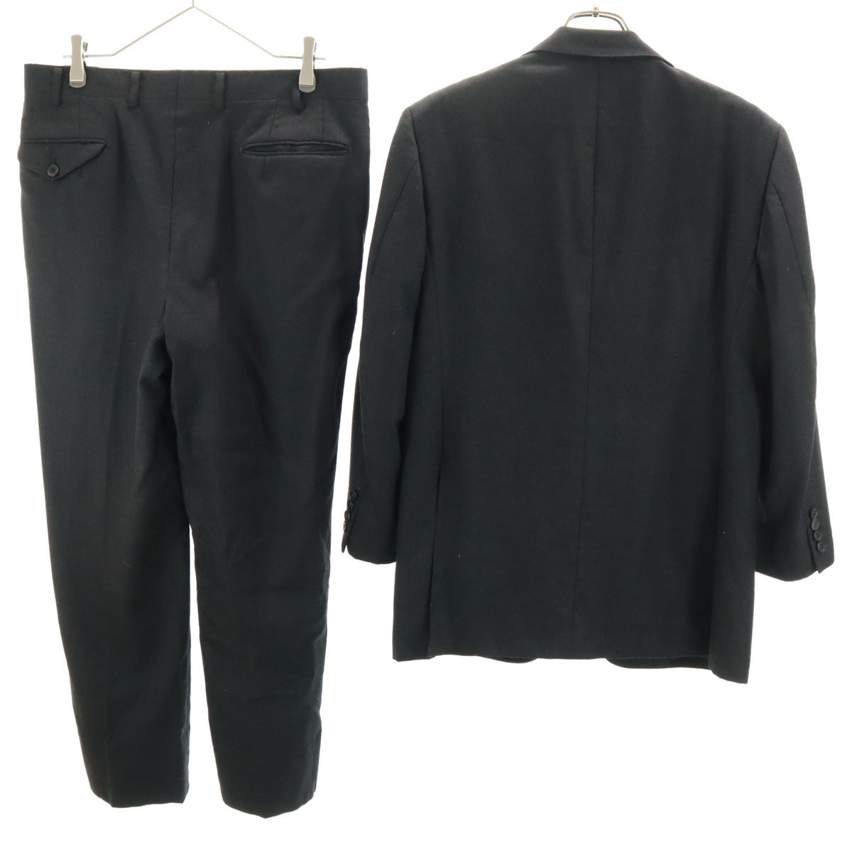 BURBERRY LONDON バーバリーロンドン 日本製 ウールブレンド パンツスーツ 上下 セットアップ AB5 チャコールグレー 三陽商会 メンズ