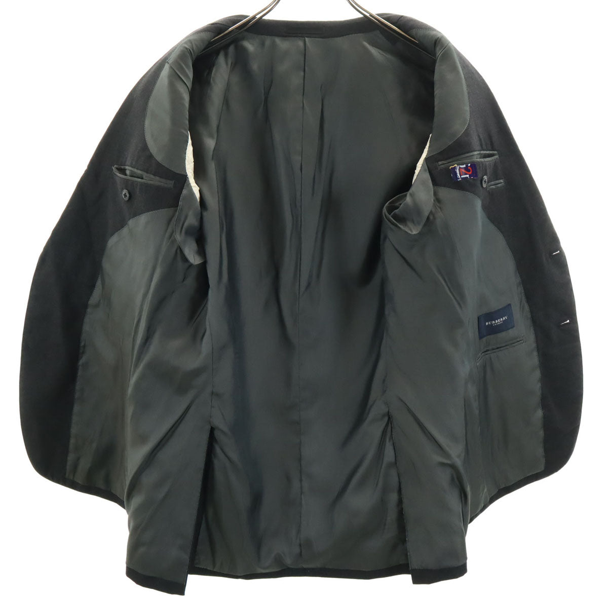 BURBERRY LONDON バーバリーロンドン 日本製 ウールブレンド パンツスーツ 上下 セットアップ AB5 チャコールグレー 三陽商会 メンズ