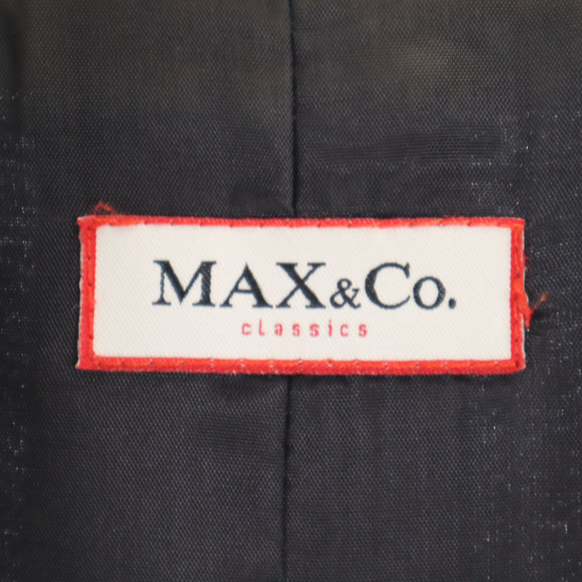 MAX&CO マックスアンドコー イタリア製 ウールブレンド パンツスーツ 上下 セットアップ 38 ネイビー系 レディース