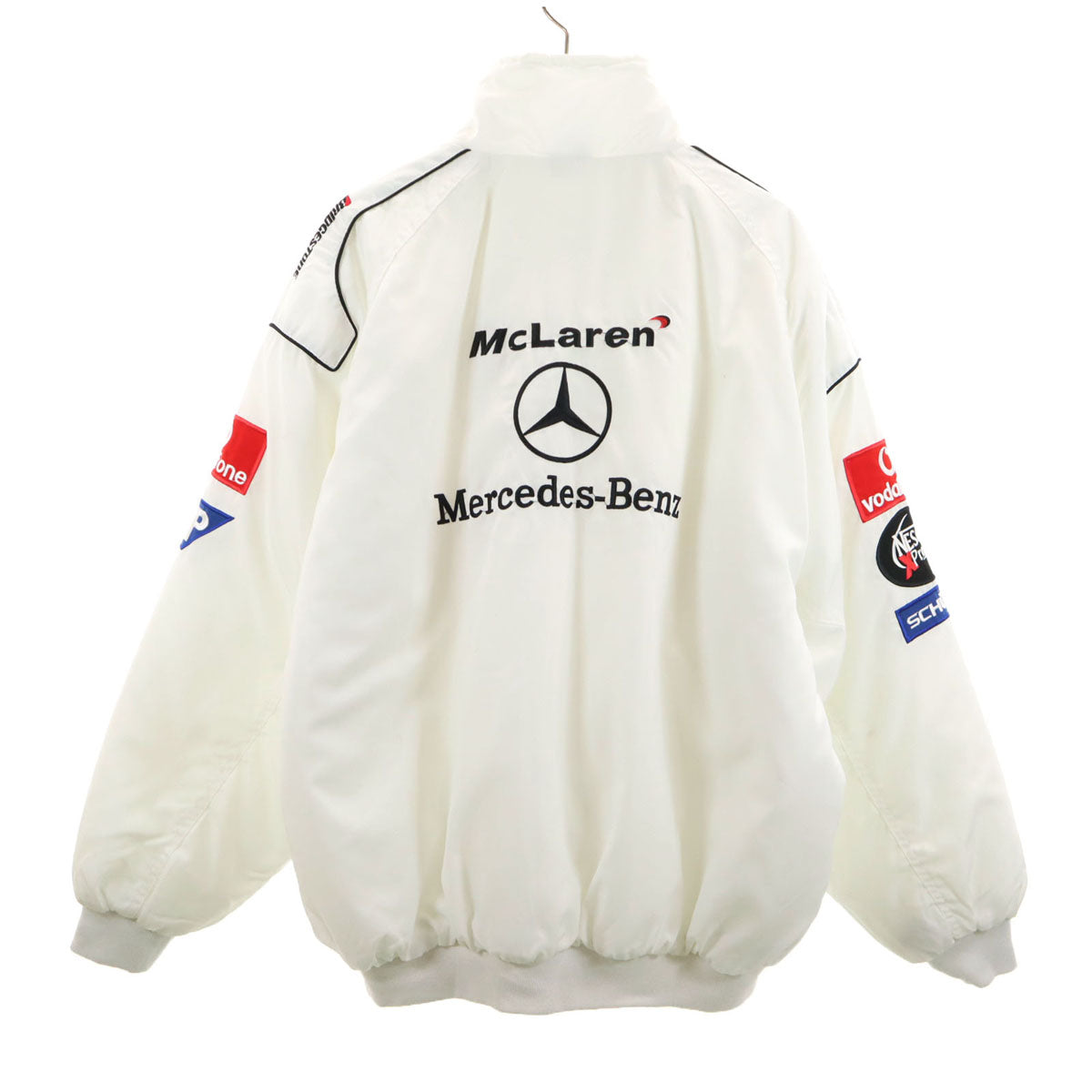Mercedes-Benz メルセデス ベンツ 企業モノ刺繍 レーシング 中綿ジャケット XXL ホワイト メンズ