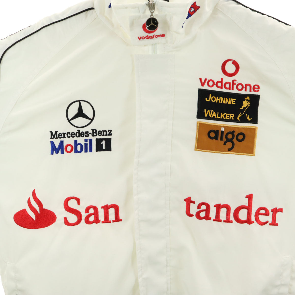 Mercedes-Benz メルセデス ベンツ 企業モノ刺繍 レーシング 中綿ジャケット XXL ホワイト メンズ