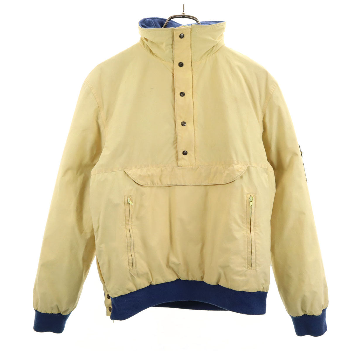 MONCLER モンクレール 80s アシックス ヴィンテージ ハイブリッド ダウンジャケット S イエロー プルオーバー アノラック メンズ