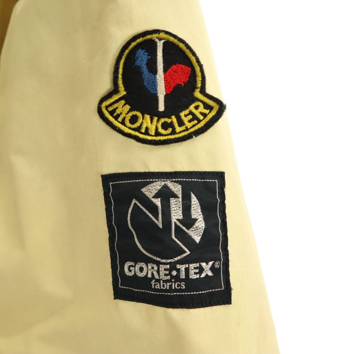 MONCLER モンクレール 80s アシックス ヴィンテージ ハイブリッド ダウンジャケット S イエロー プルオーバー アノラック メンズ