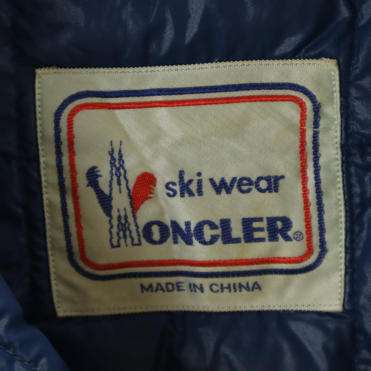 MONCLER モンクレール 80s アシックス ヴィンテージ ハイブリッド ダウンジャケット S イエロー プルオーバー アノラック メンズ