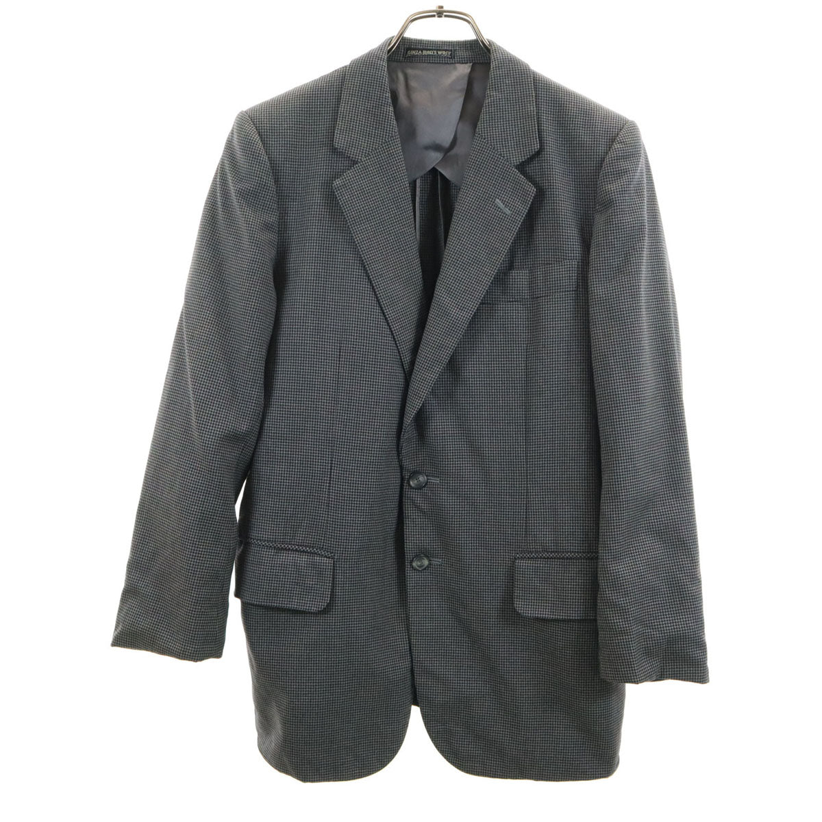 GIVENCHY GENTLEMAN ジバンシィ ジェントルマン 80s 90s オールド ハウンドトゥース柄 テーラードジャケット グレー GINZA MEN'S WEAR 千鳥格子 メンズ