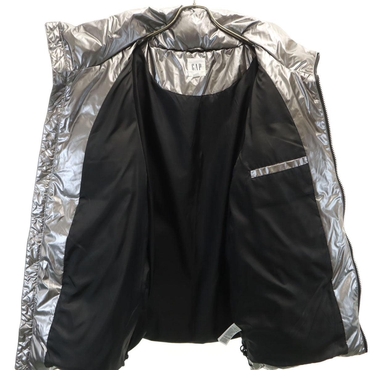 GAP ギャップ オーバーサイズ ダウンジャケット L シルバー メタリック メンズ