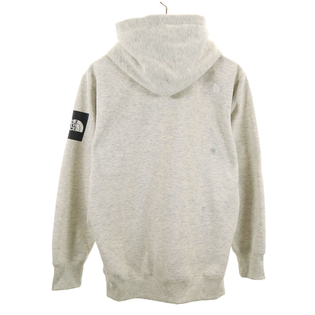 THE NORTH FACE ノースフェイス スクエアロゴ 長袖 スウェットパーカー S グレー NT61835 アウトドア 裏起毛 メンズ