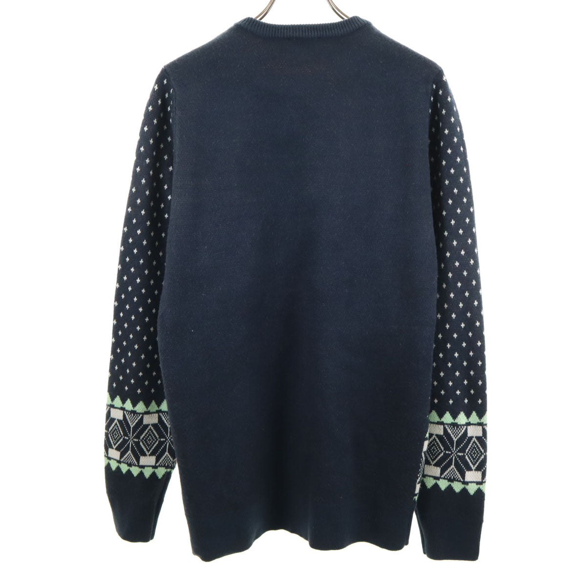 美品 DIESEL ディーゼル OH SHEEP クリスマス 長袖 セーター L ネイビー ニット サンタ メンズ