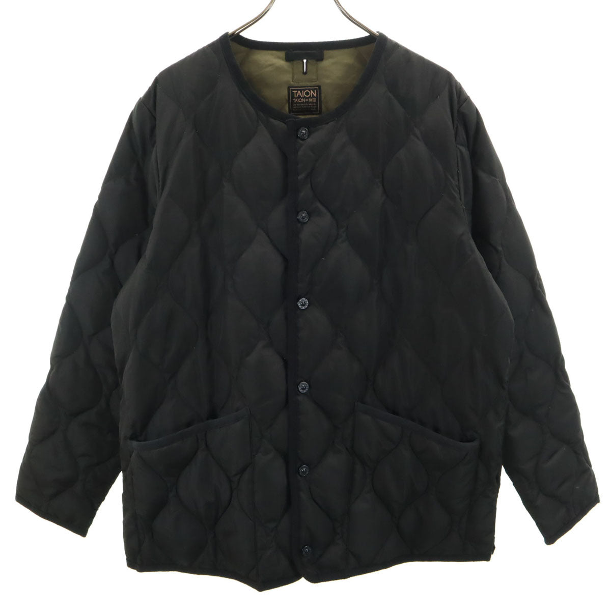 TAION タイオン ダウンジャケット XXL ブラック ビックサイズ メンズ
