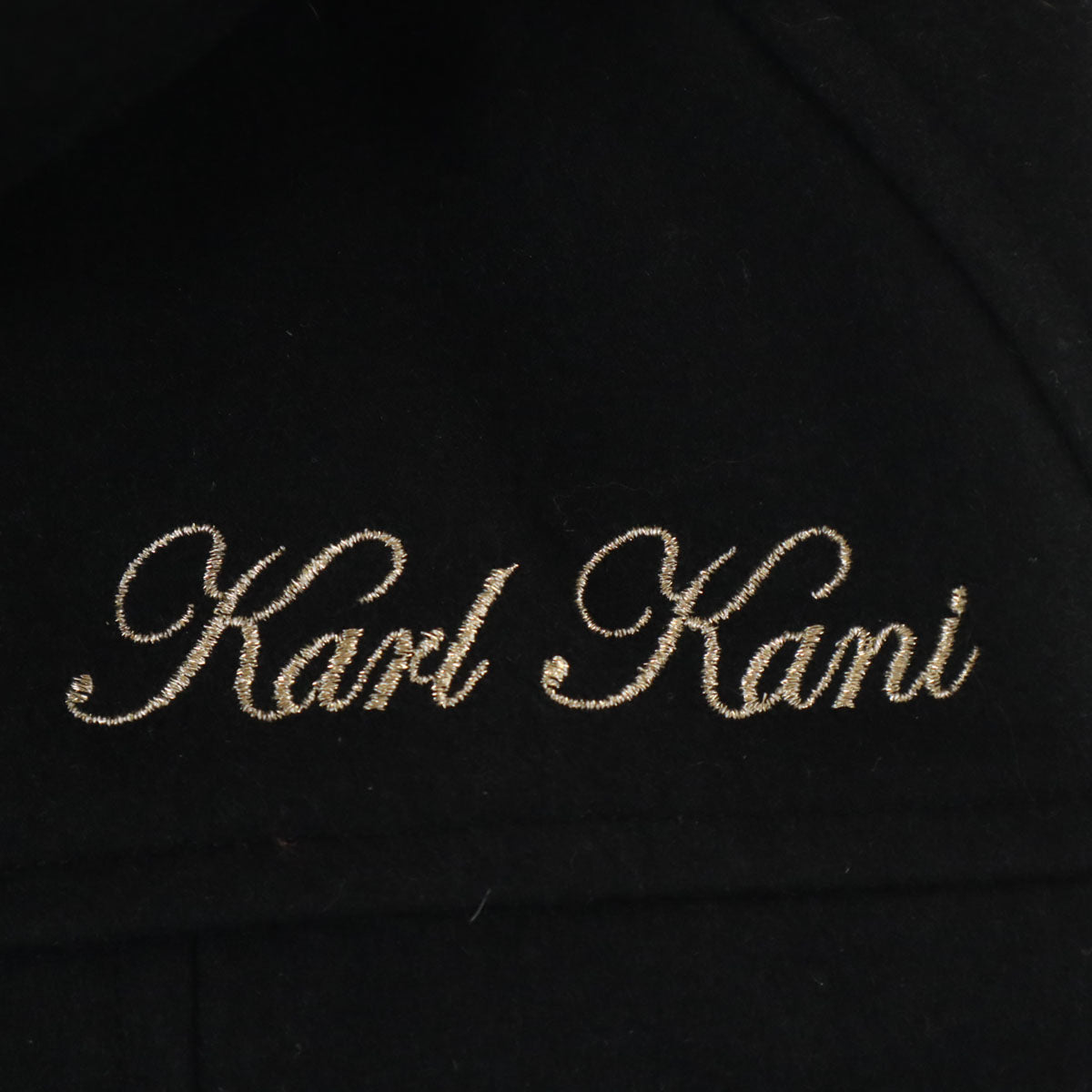 Karl Kani カールカナイ ウールジャケット L ブラック ラクーンファー付き メンズ