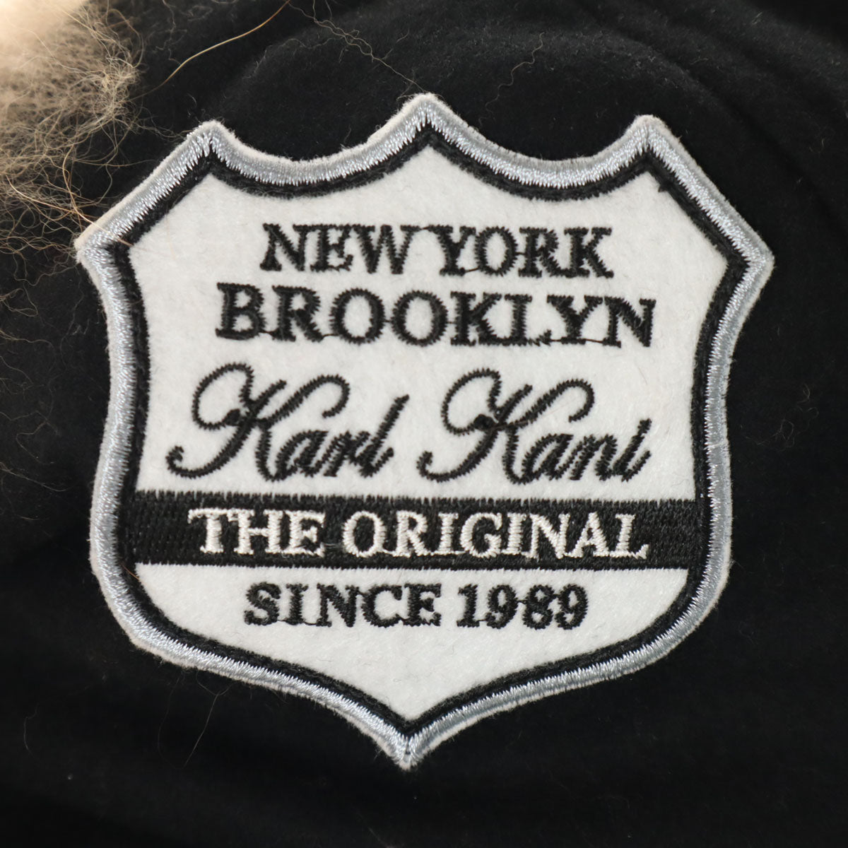 Karl Kani カールカナイ ウールジャケット L ブラック ラクーンファー付き メンズ