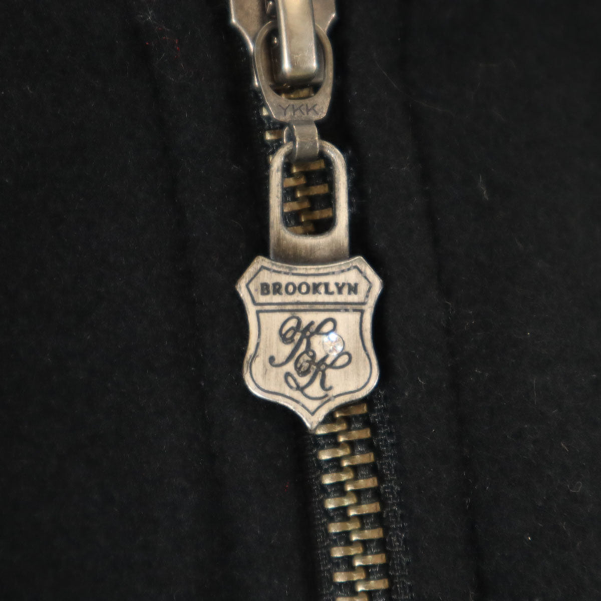 Karl Kani カールカナイ ウールジャケット L ブラック ラクーンファー付き メンズ