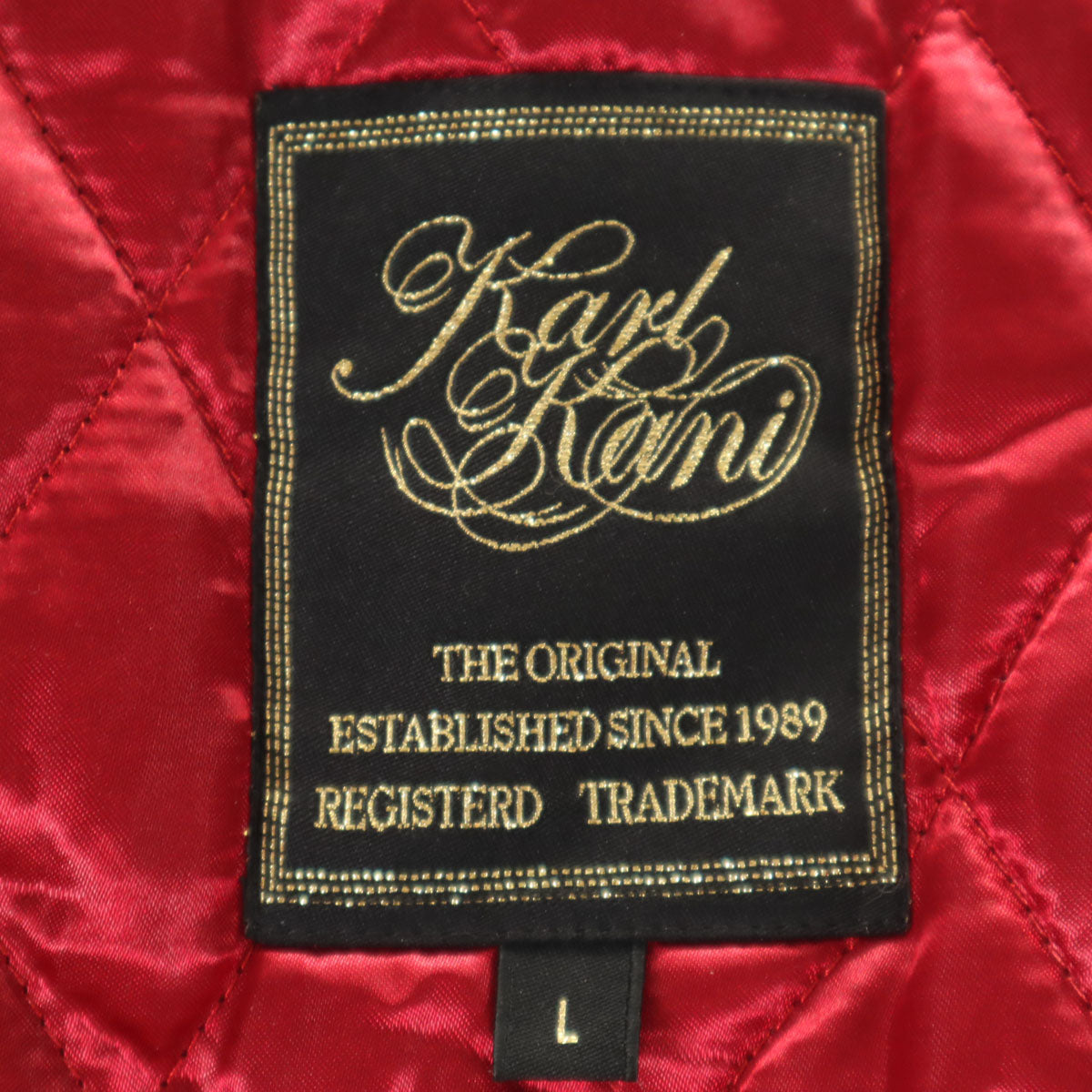 Karl Kani カールカナイ ウールジャケット L ブラック ラクーンファー付き メンズ