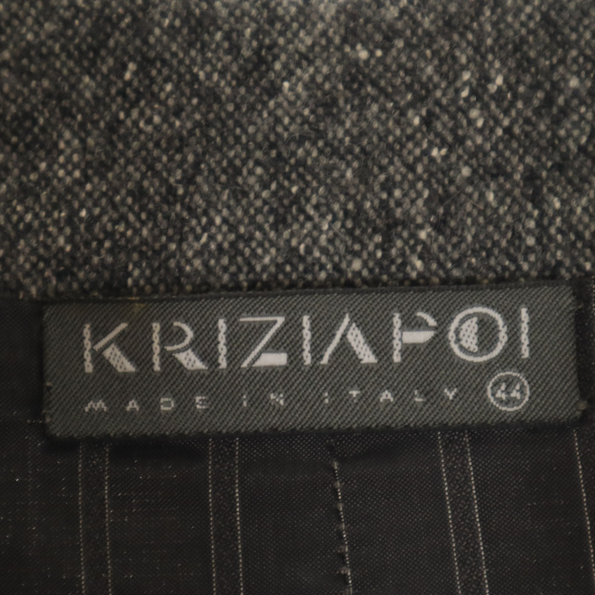 KRIZIA クリツィア イタリア製 ツイード パンツスーツ 上下 セットアップ 44 グレー レディース