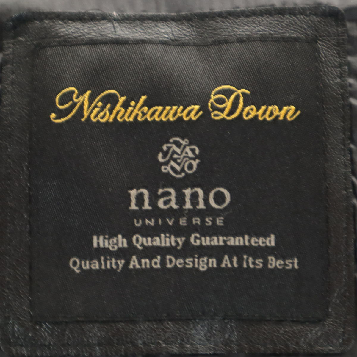 nano universe ナノユニバース 西川ダウン ダウンジャケット S ネイビー メンズ