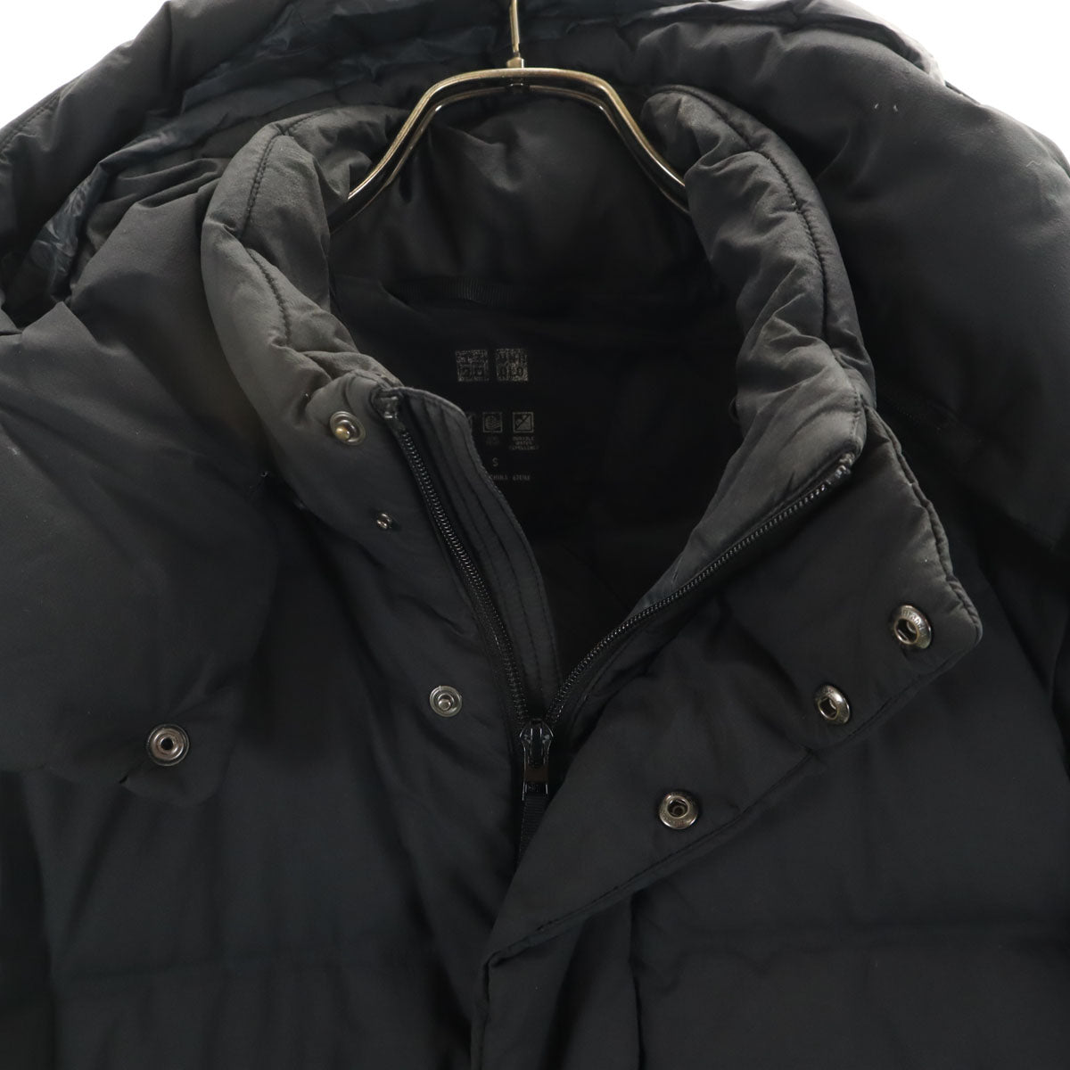 UNIQLO ユニクロ シームレス ダウンパーカー S ブラック メンズ