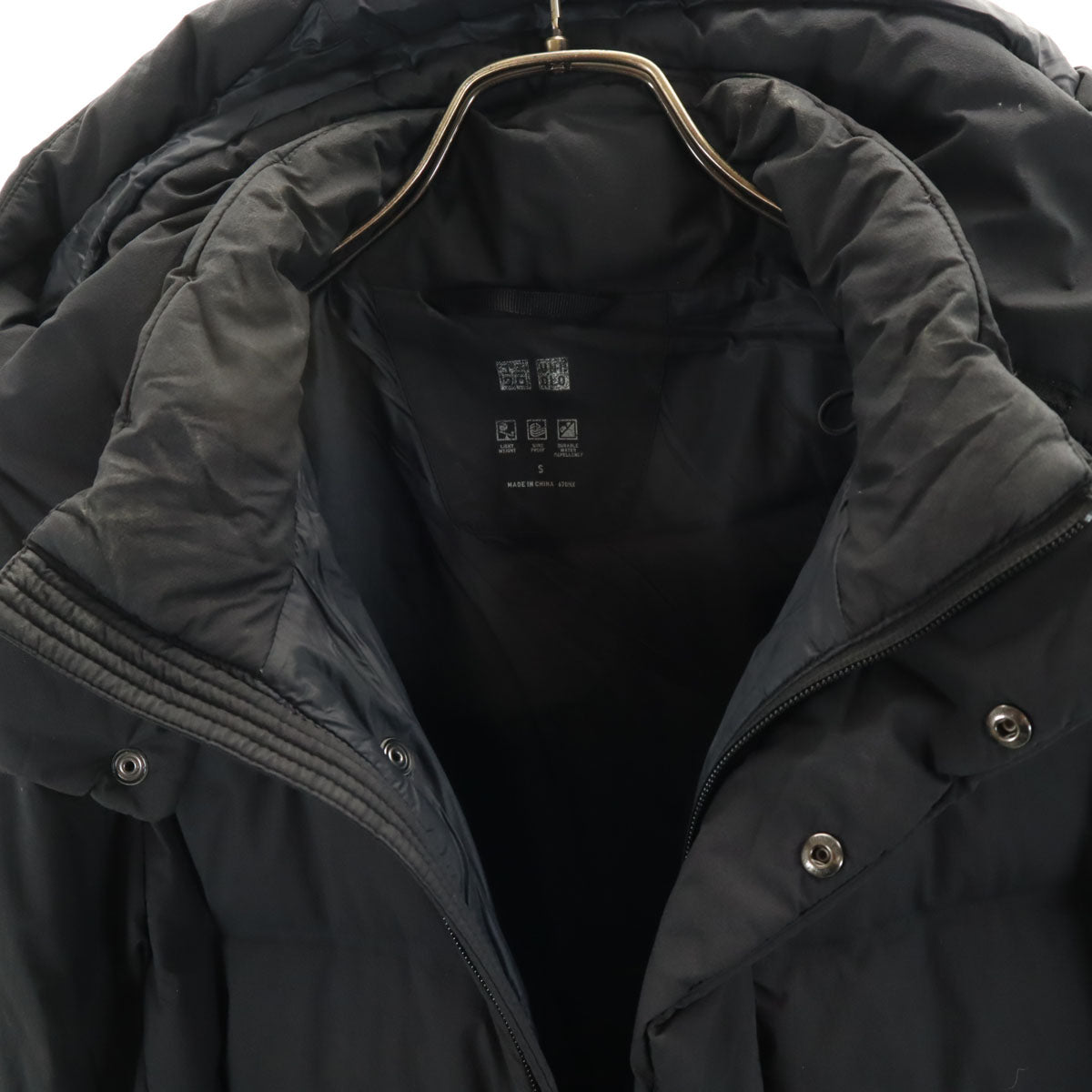 UNIQLO ユニクロ シームレス ダウンパーカー S ブラック メンズ