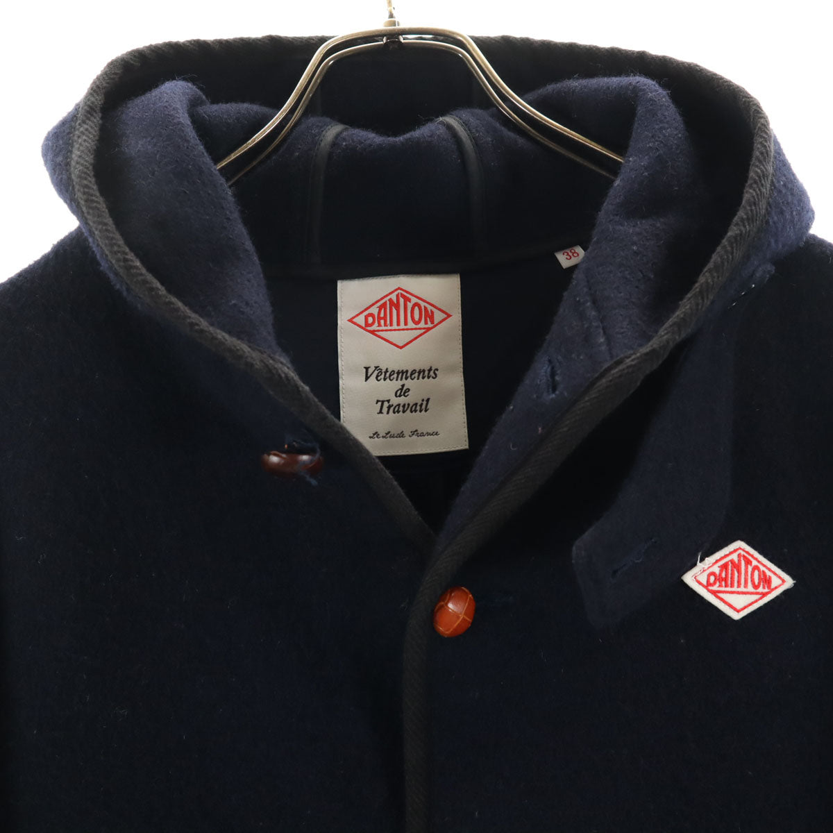 Danton ダントン 日本製 ウールブレンド ジャケット 38 ネイビー くるみボタン メンズ