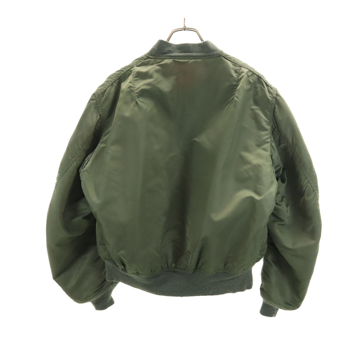 ALPHA アルファ 90s USA製 オールド MA-1 フライトジャケット L オリーブ系 中綿 ミリタリー メンズ
