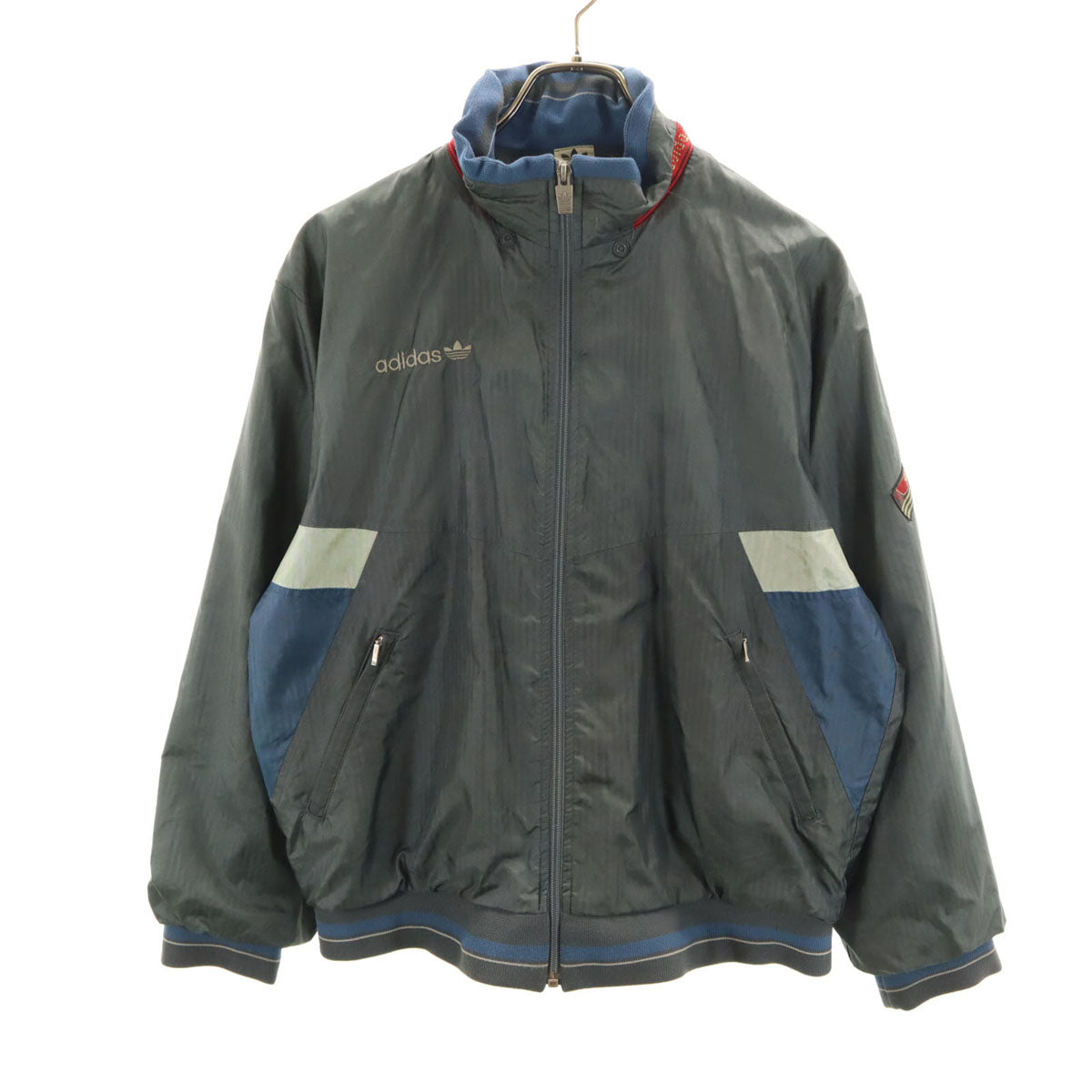 adidas アディダス 80s デサント ヴィンテージ ウインドブレーカー L チャコールグレー ジャケット 裏トリコット メンズ