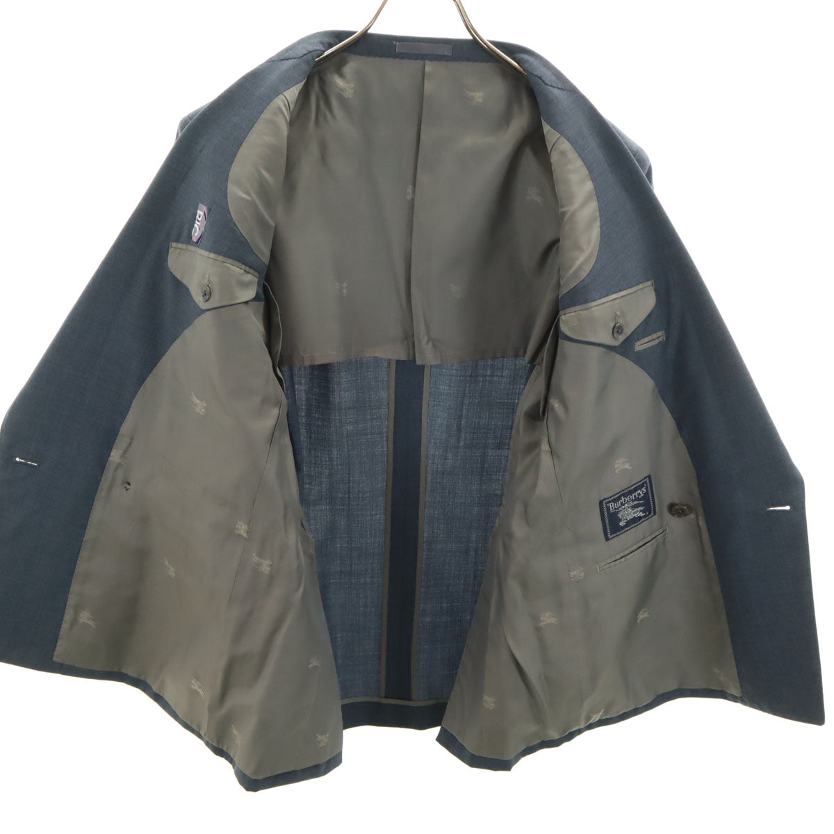 Burberrys バーバリーズ 90s 日本製 オールド ダブル テーラードジャケット A5 チャコールネイビー メンズ