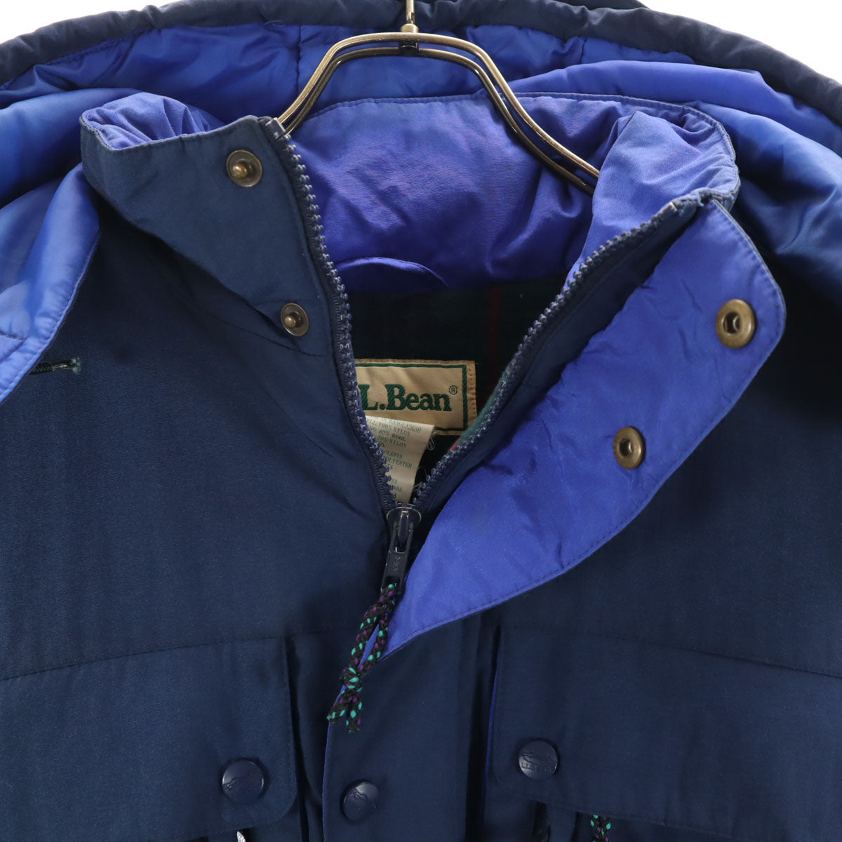 L.L.Bean エルエルビーン 90s オールド マウンテンパーカー M 青紺 中綿 アウトドア メンズ