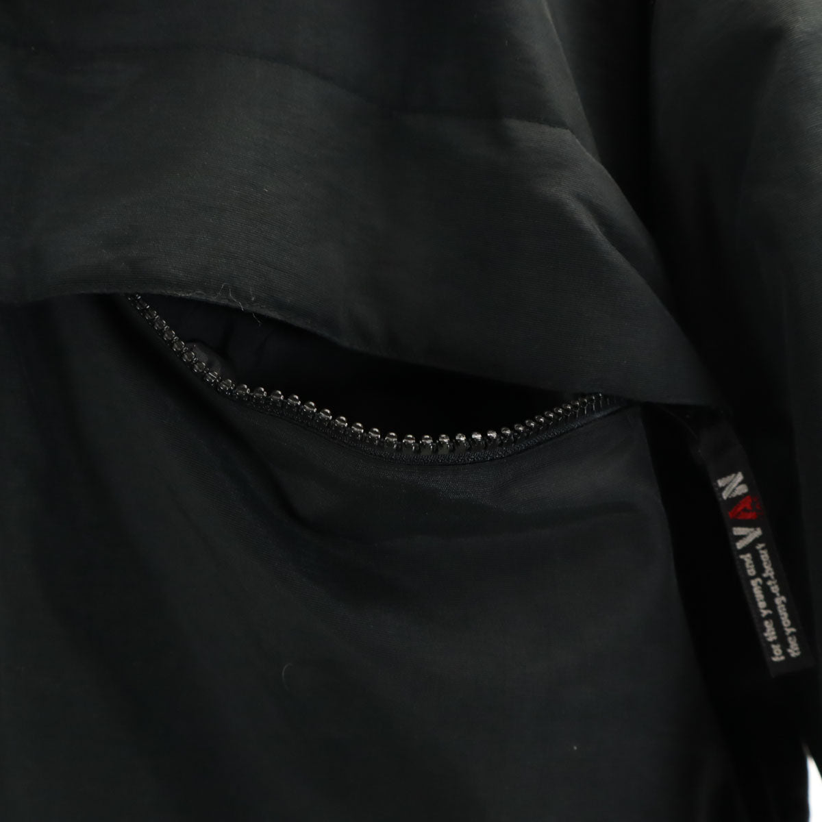 VAN JACKET ヴァンヂャケット バックロゴ フーデッド コート L ブラック ダウンライナー付き メンズ