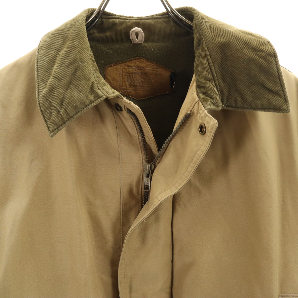 WOOLRICH ウールリッチ 90s USA製 オールド 襟コーデュロイ コート M ベージュ メンズ