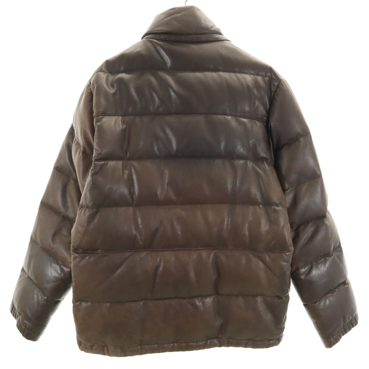 UNITED ARROWS ユナイテッドアローズ 羊革レザー ダウンジャケット L ブラウン メンズ