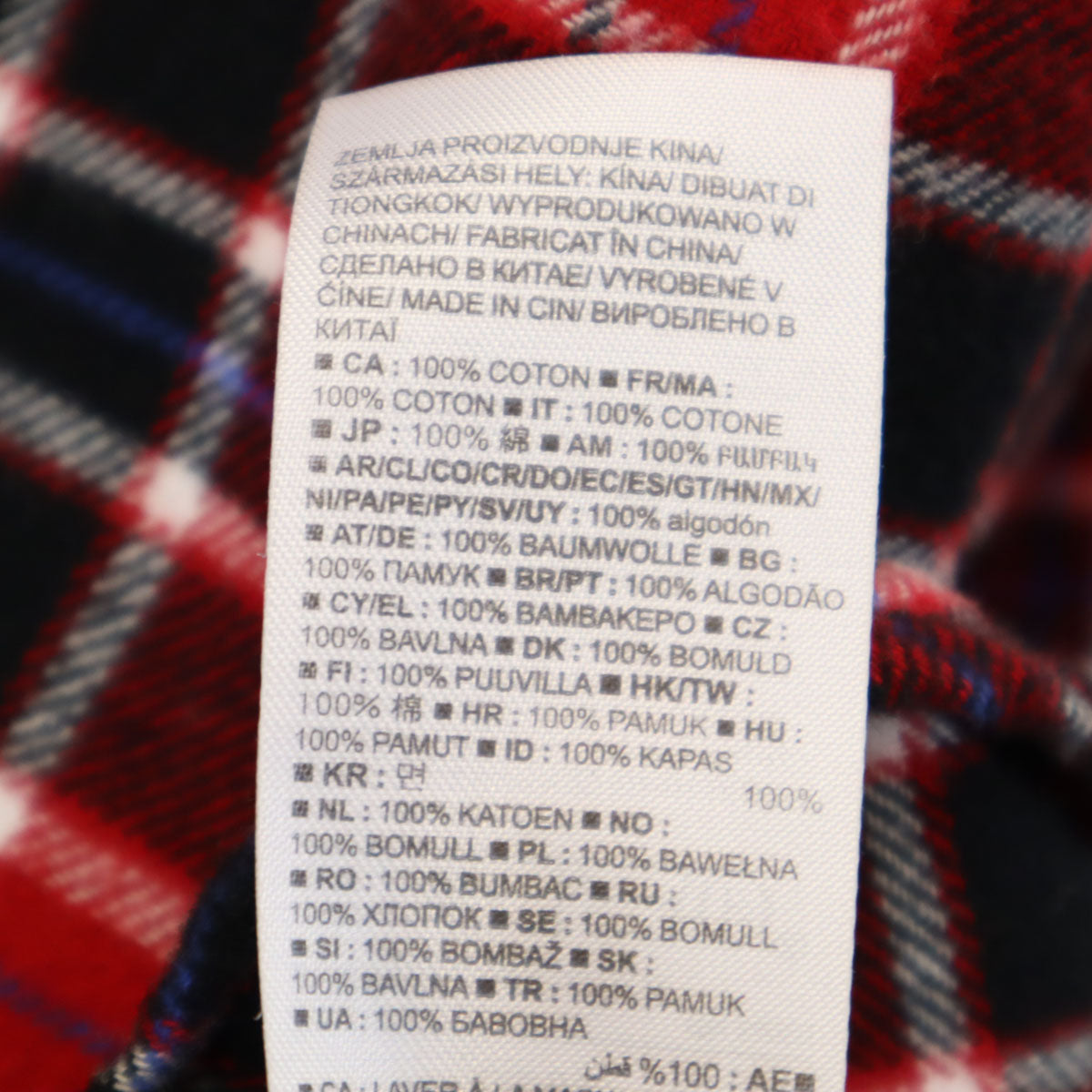 GAP ギャップ チェック柄 長袖 ビッグシルエット ネルシャツ M レッド メンズ