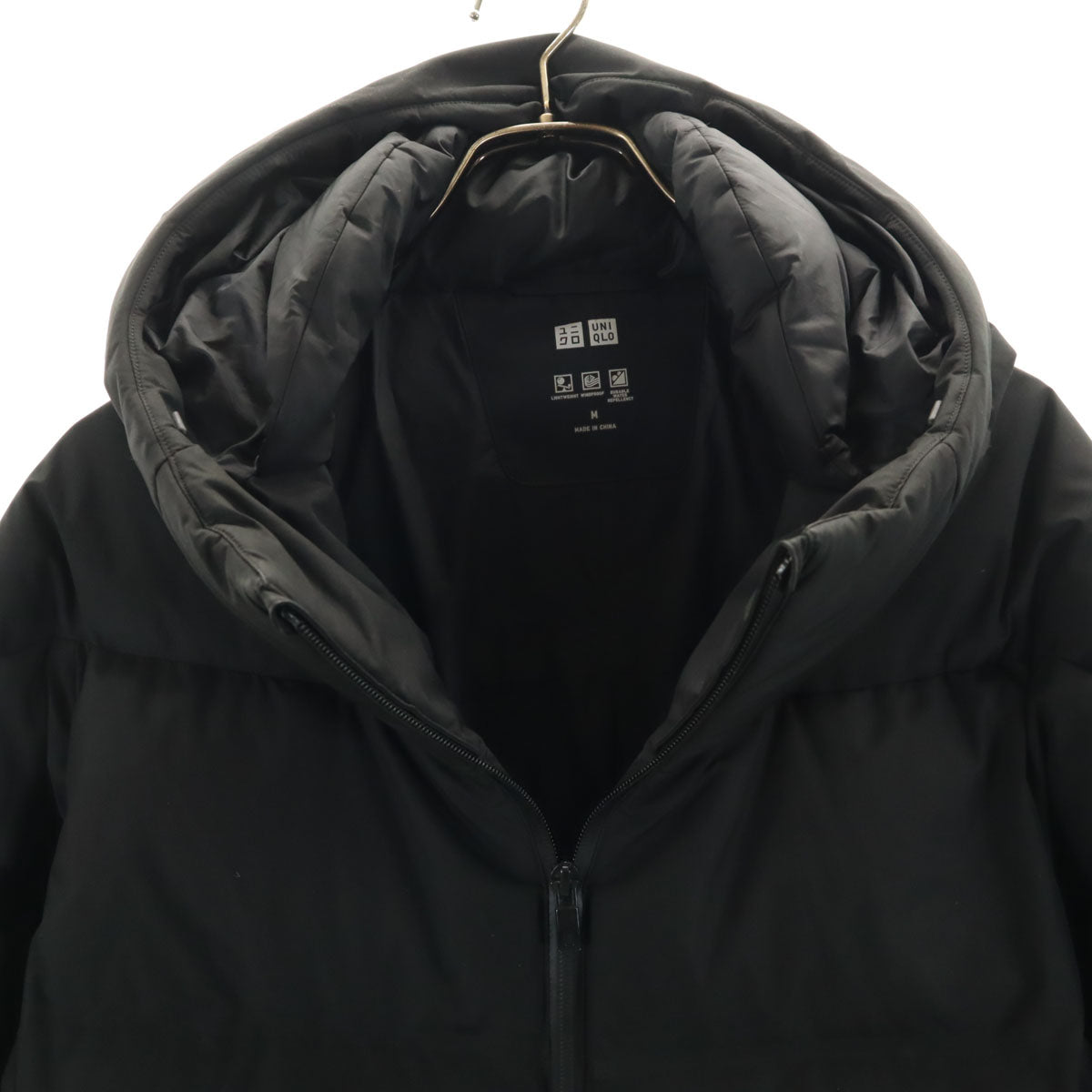 UNIQLO ユニクロ シームレス ダウンパーカー M ブラック 3Dカット メンズ
