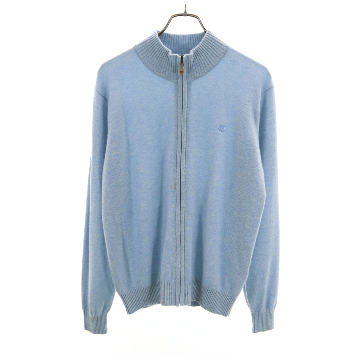 mila schon ミラショーン 日本製 カシミヤ100% ニットジャケット 46 ブルー系 メンズ