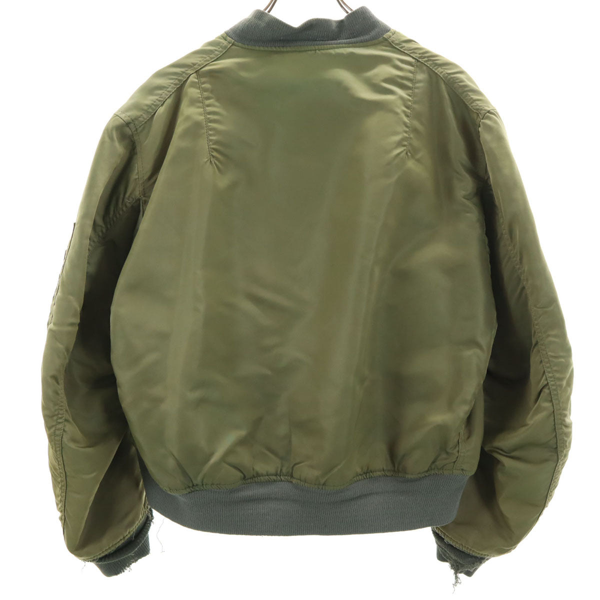 ALPHA INDUSTRIES INC アルファインダストリーズ USA製 MA-1 フライトジャケット LL オリーブ系 ミリタリー メンズ