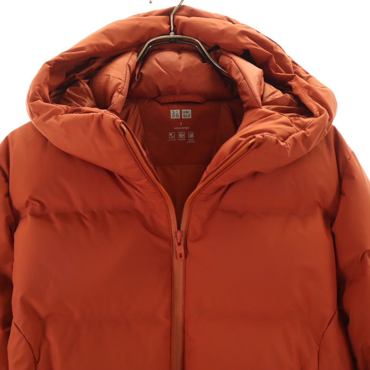 UNIQLO ユニクロ シームレス ダウンパーカー S レンガ色 メンズ