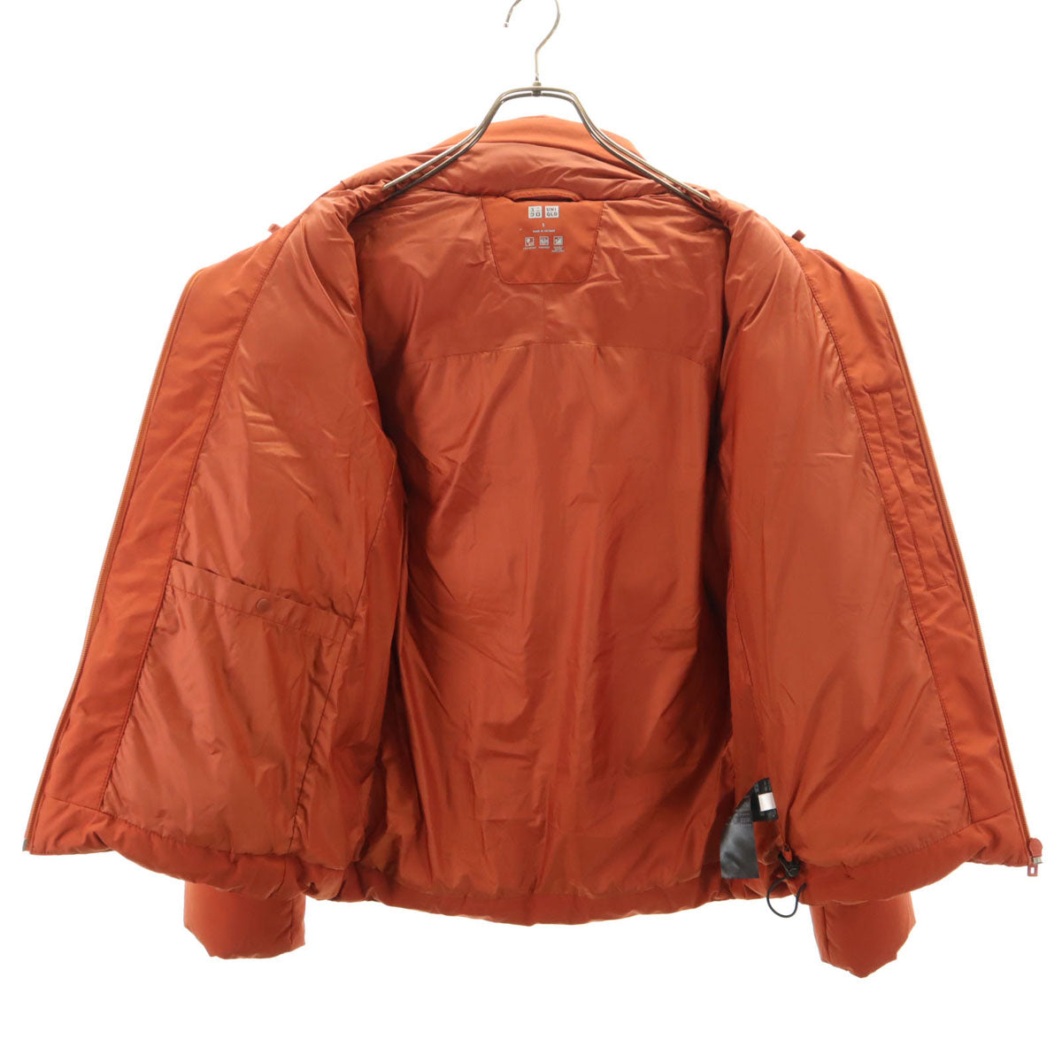 UNIQLO ユニクロ シームレス ダウンパーカー S レンガ色 メンズ