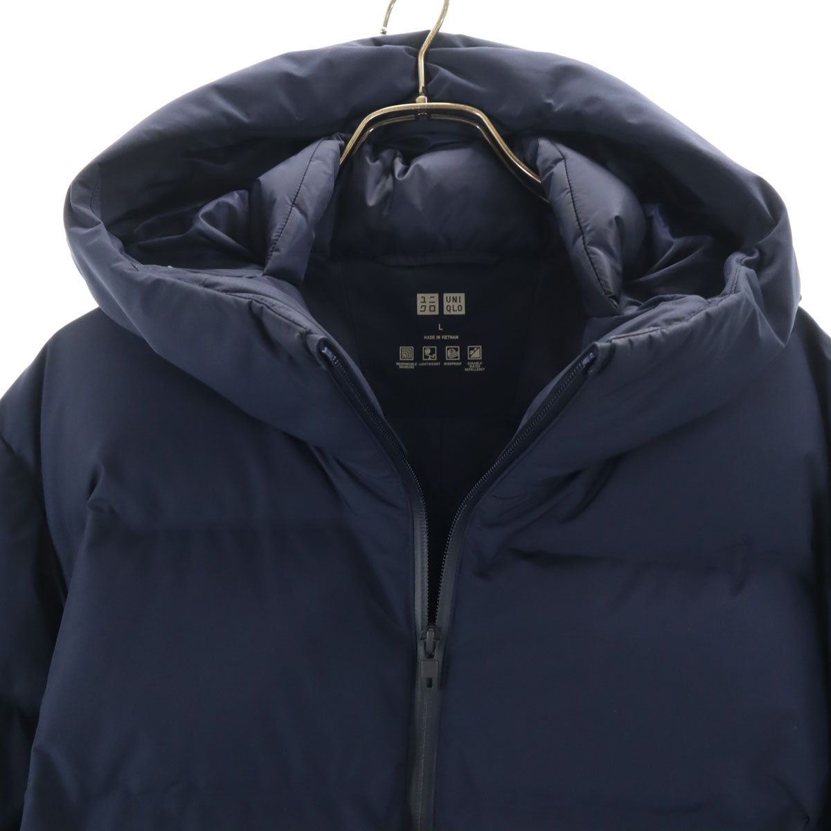 UNIQLO ユニクロ シームレス ダウンパーカー L ネイビー メンズ