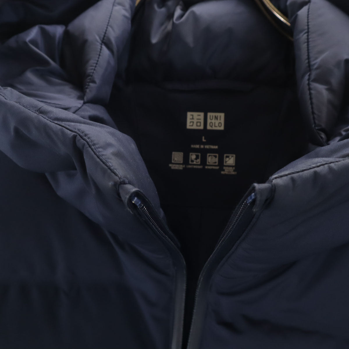 UNIQLO ユニクロ シームレス ダウンパーカー L ネイビー メンズ