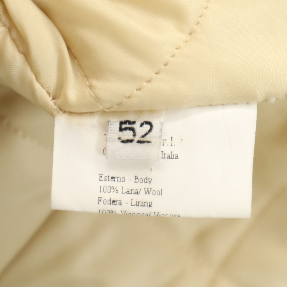 AQUARAMA アクアラマ イタリア製 ピーコート 52 カーキ Pコート メンズ