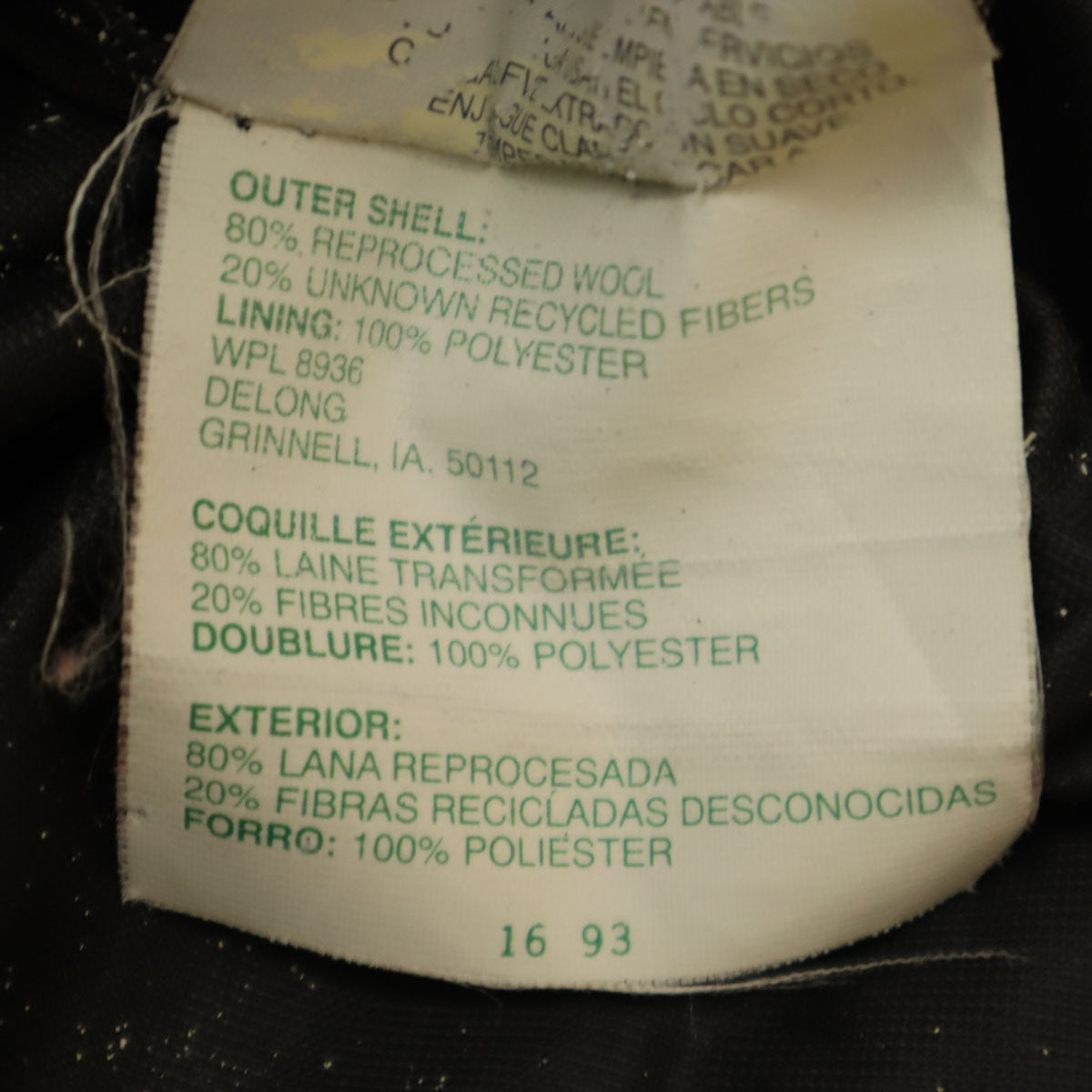 DeLONG デロング 90s オールド レタードワッペン スタジャン L ブラウン メンズ