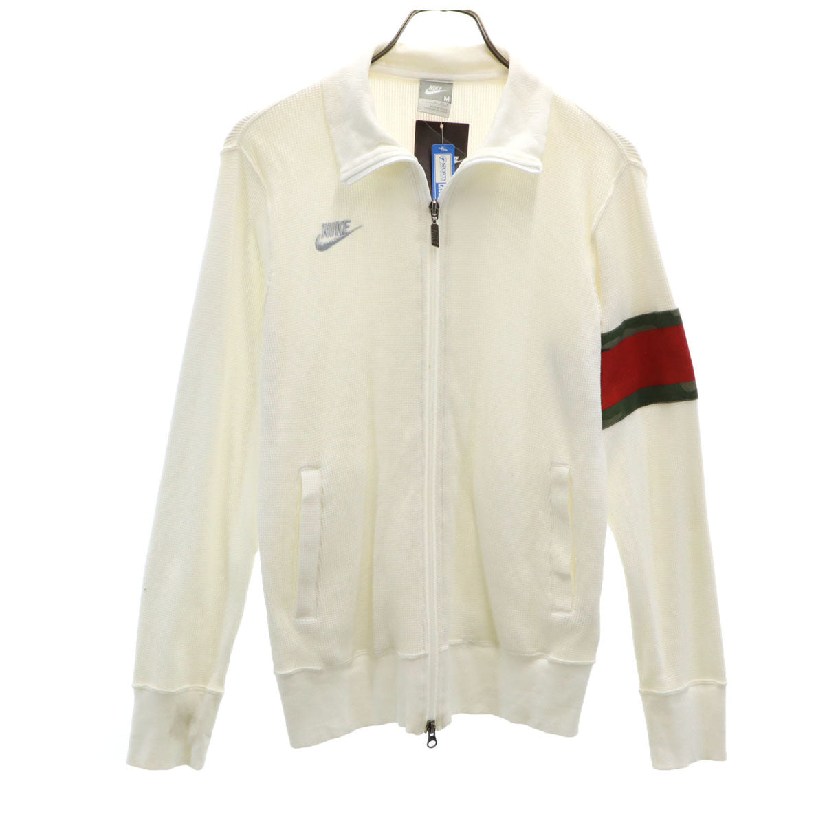 NIKE ナイキ 長袖 ワッフル地 ジップジャケット M 白系 メンズ