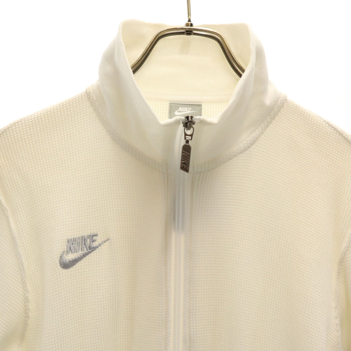NIKE ナイキ 長袖 ワッフル地 ジップジャケット M 白系 メンズ