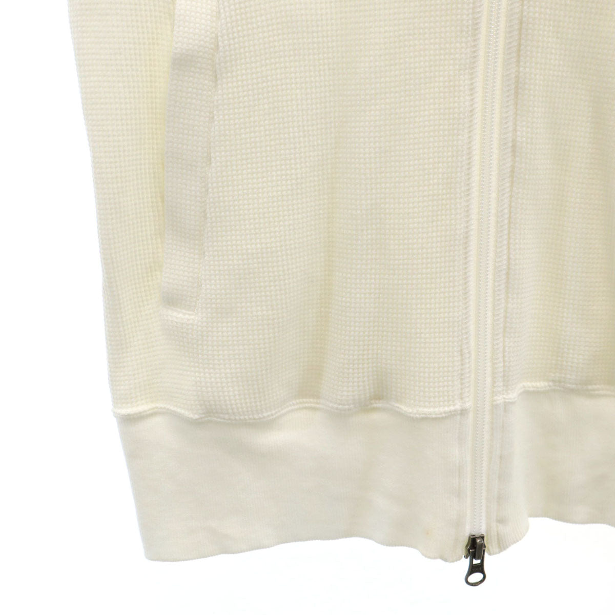 NIKE ナイキ 長袖 ワッフル地 ジップジャケット M 白系 メンズ