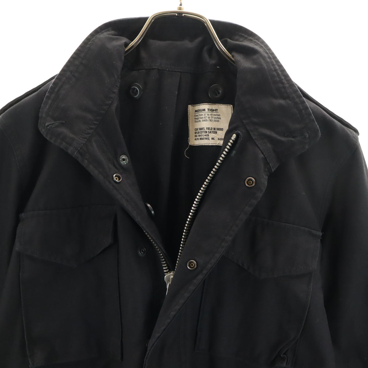 ALPHA INDUSTRIES INC アルファインダストリーズ M-65タイプ フィールドジャケット M ブラック ミリタリー メンズ