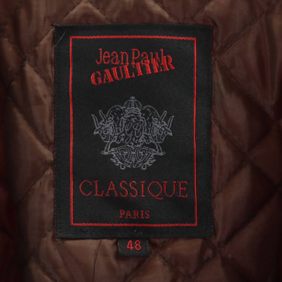 JEAN-PAUL GAULTIER ジャンポールゴルチエ 日本製 ブルゾン 48 レッド 中綿ジャケット レディース