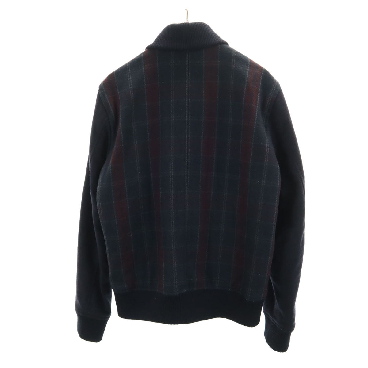 MESSAGERIE メッサジェリエ イタリア製 ハリスツイード生地 スタジャン 50 ネイビー Harris Tweed メンズ