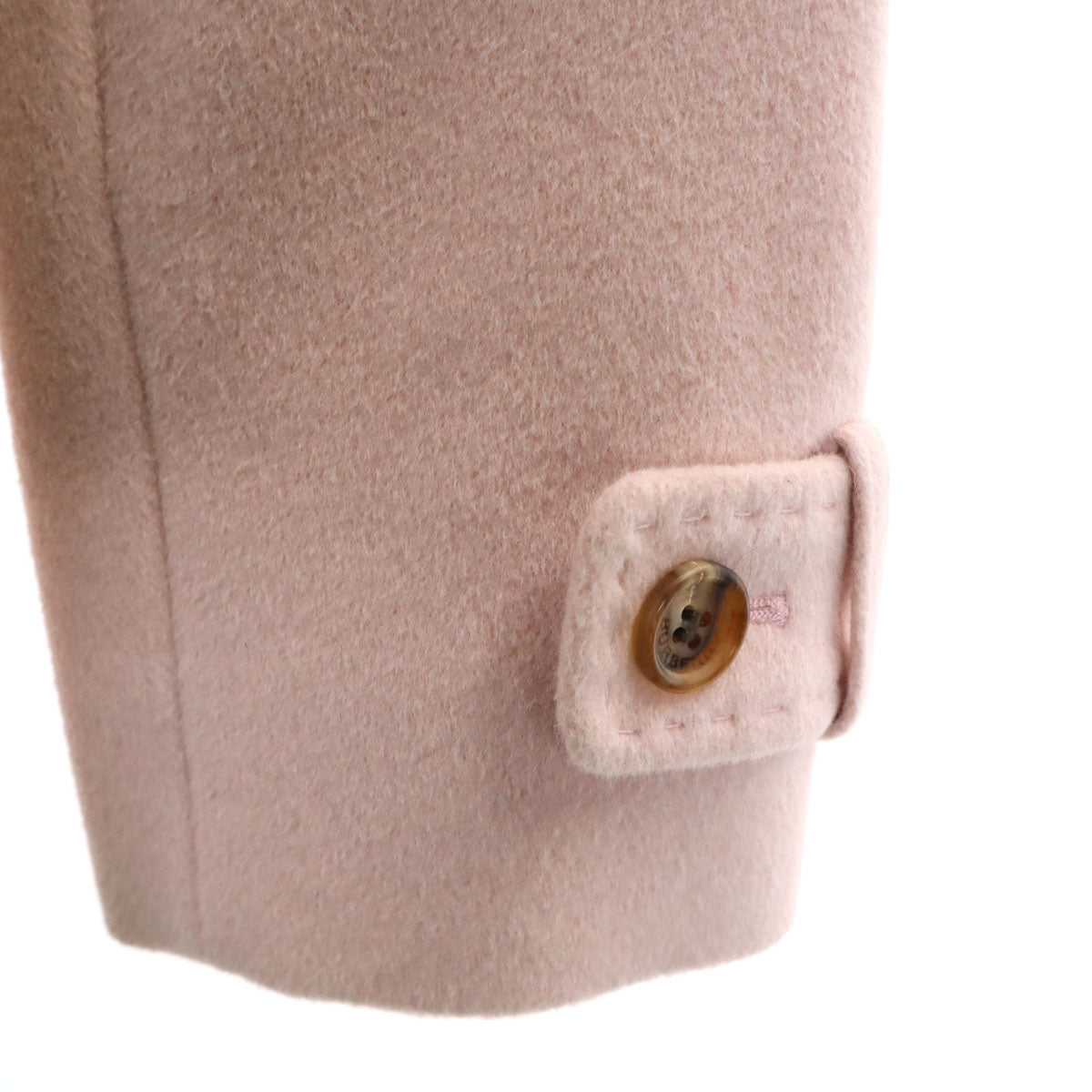 BURBERRY LONDON バーバリーロンドン アンゴラブレンド ウールコート 38 ピンク 三陽商会 ラビットファー付き レディース